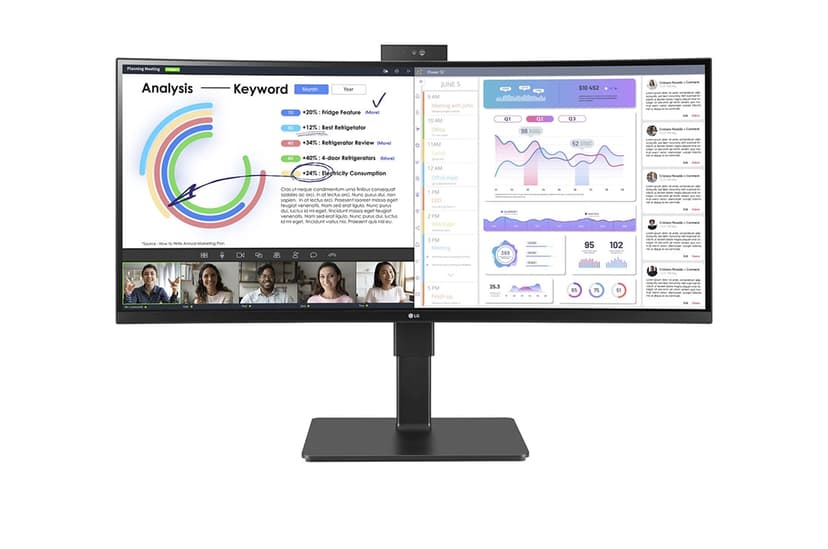 LG 34BQ77QC-B computer monitor 86,4 cm (34") 3440 x 1440 Pixels UltraWide Dual Quad HD LCD Zwart 34" 3440 x 1440pixels IPS 21:9 60Hz