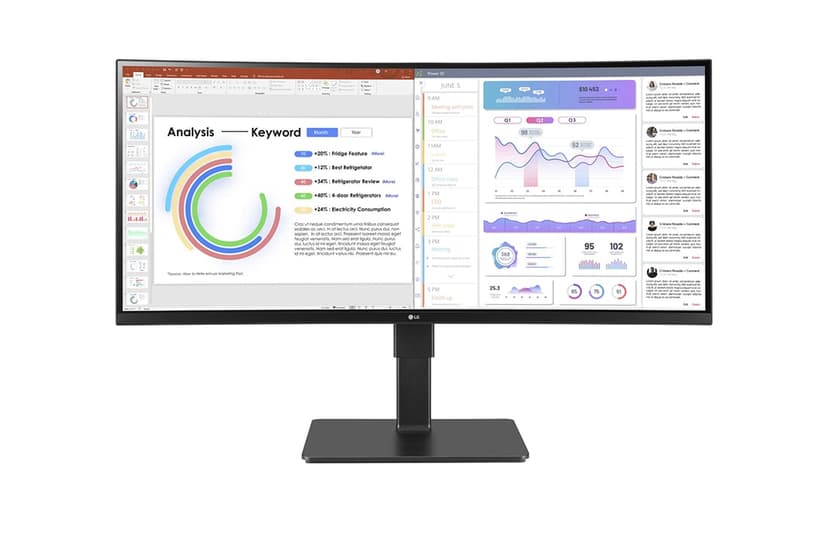 LG 34BQ77QC-B computer monitor 86,4 cm (34") 3440 x 1440 Pixels UltraWide Dual Quad HD LCD Zwart 34" 3440 x 1440pixels IPS 21:9 60Hz