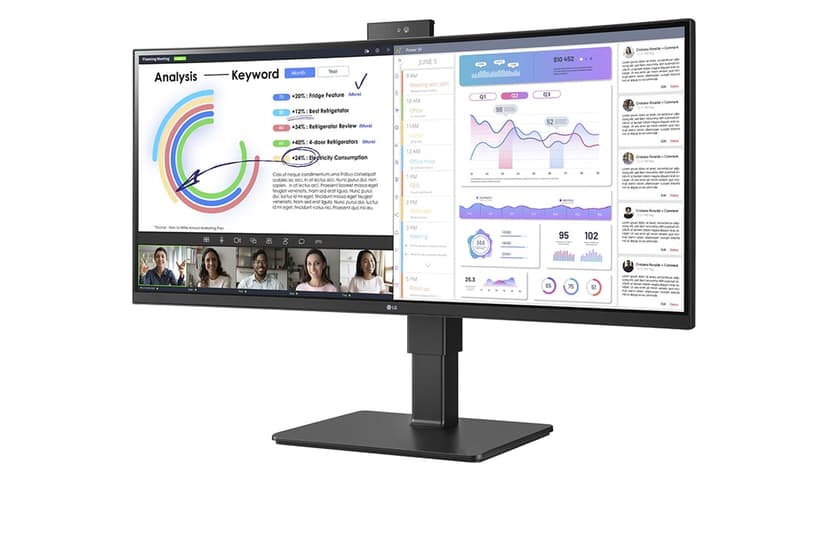 LG 34BQ77QC-B computer monitor 86,4 cm (34") 3440 x 1440 Pixels UltraWide Dual Quad HD LCD Zwart 34" 3440 x 1440pixels IPS 21:9 60Hz