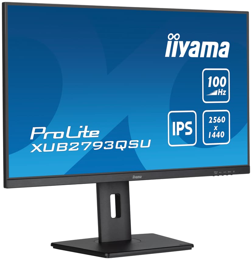 iiyama ProLite XUB2793QSU-B6 LED display 68,6 cm (27") 2560 x 1440 Pixels Quad HD Zwart 27" 2560 x 1440pixels IPS 16:9 100Hz
