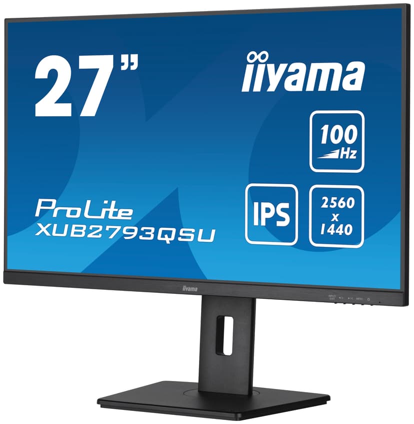 iiyama ProLite XUB2793QSU-B6 LED display 68,6 cm (27") 2560 x 1440 Pixels Quad HD Zwart 27" 2560 x 1440pixels IPS 16:9 100Hz
