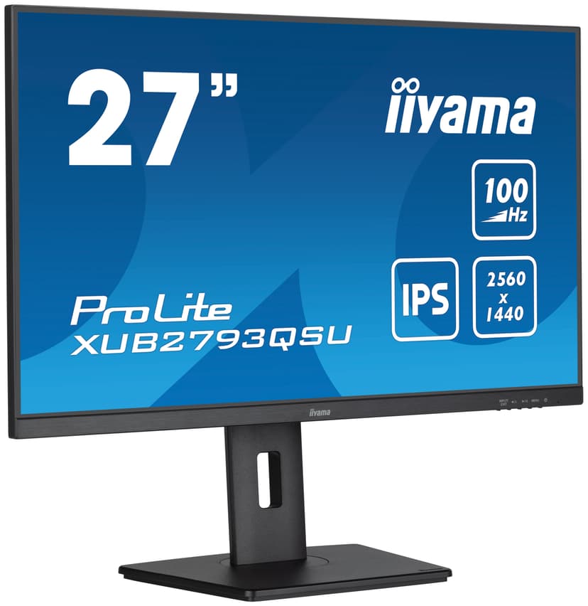 iiyama ProLite XUB2793QSU-B6 LED display 68,6 cm (27") 2560 x 1440 Pixels Quad HD Zwart 27" 2560 x 1440pixels IPS 16:9 100Hz
