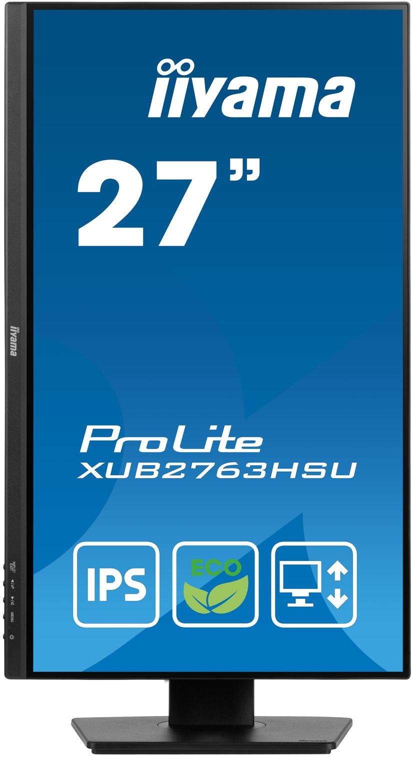 iiyama ProLite XUB2763HSU-B1 computer monitor 68,6 cm (27") 1920 x 1080 Pixels Full HD LED Zwart 27" 1920 x 1080pixels IPS 16:9 100Hz
