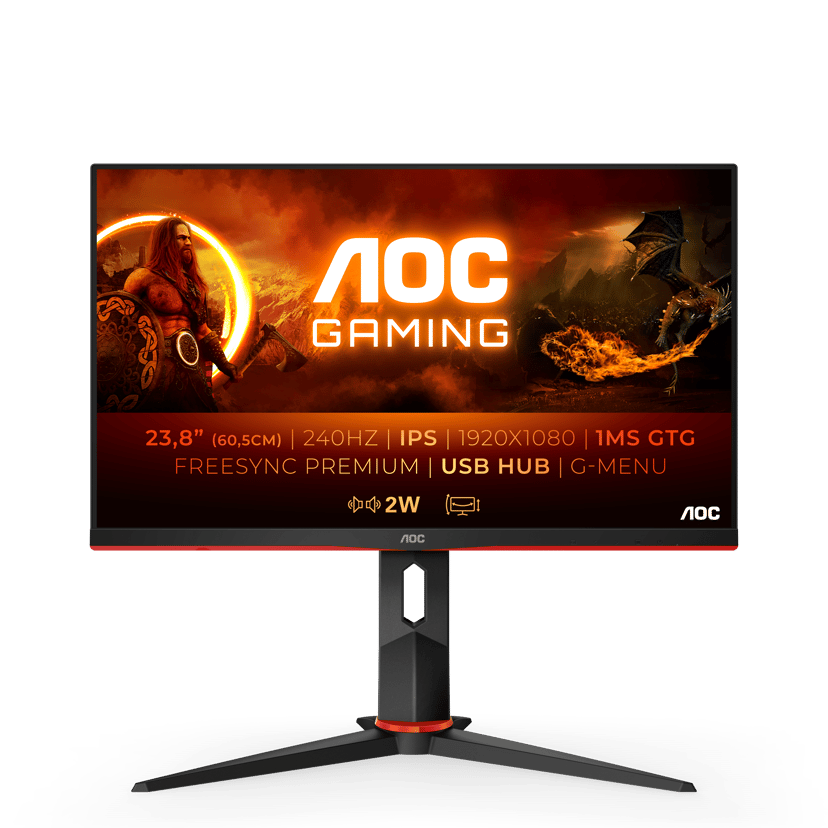 AOC 24G2ZU/BK 23.8" 1920 × 1080pixels IPS 16:9 240Hz