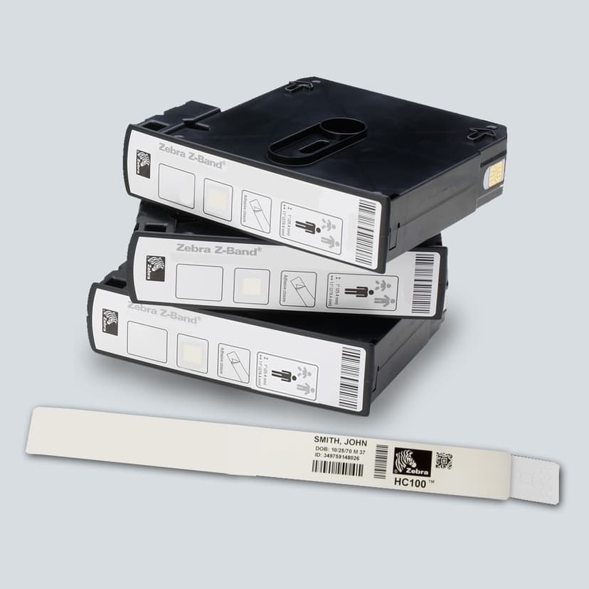 Zebra Labels Z-Band Direct DT Wristband Polypropylene  25x279mm 6-Pack