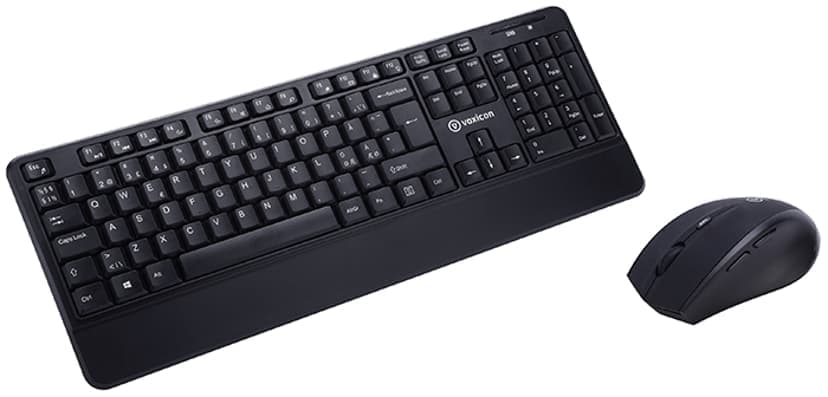 Voxicon DMK-201WLH# tangentbord Mus inkluderad RF Trådlös QWERTY Nordic Svart Nordisk