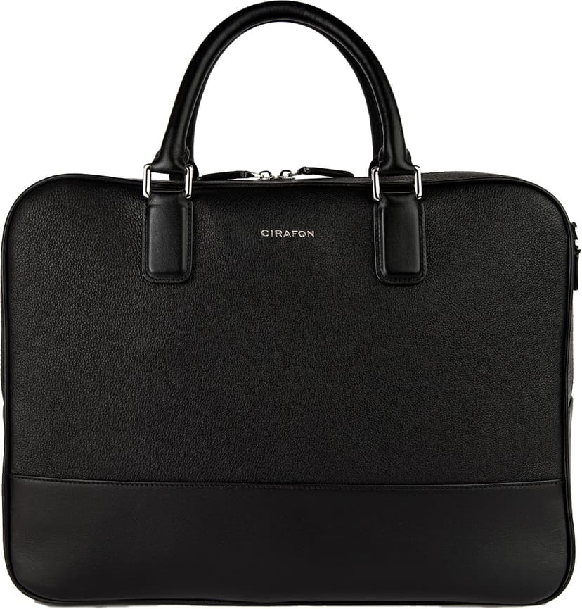 Cirafon Barolo Leather Datorväska 16" Äkta läder Svart