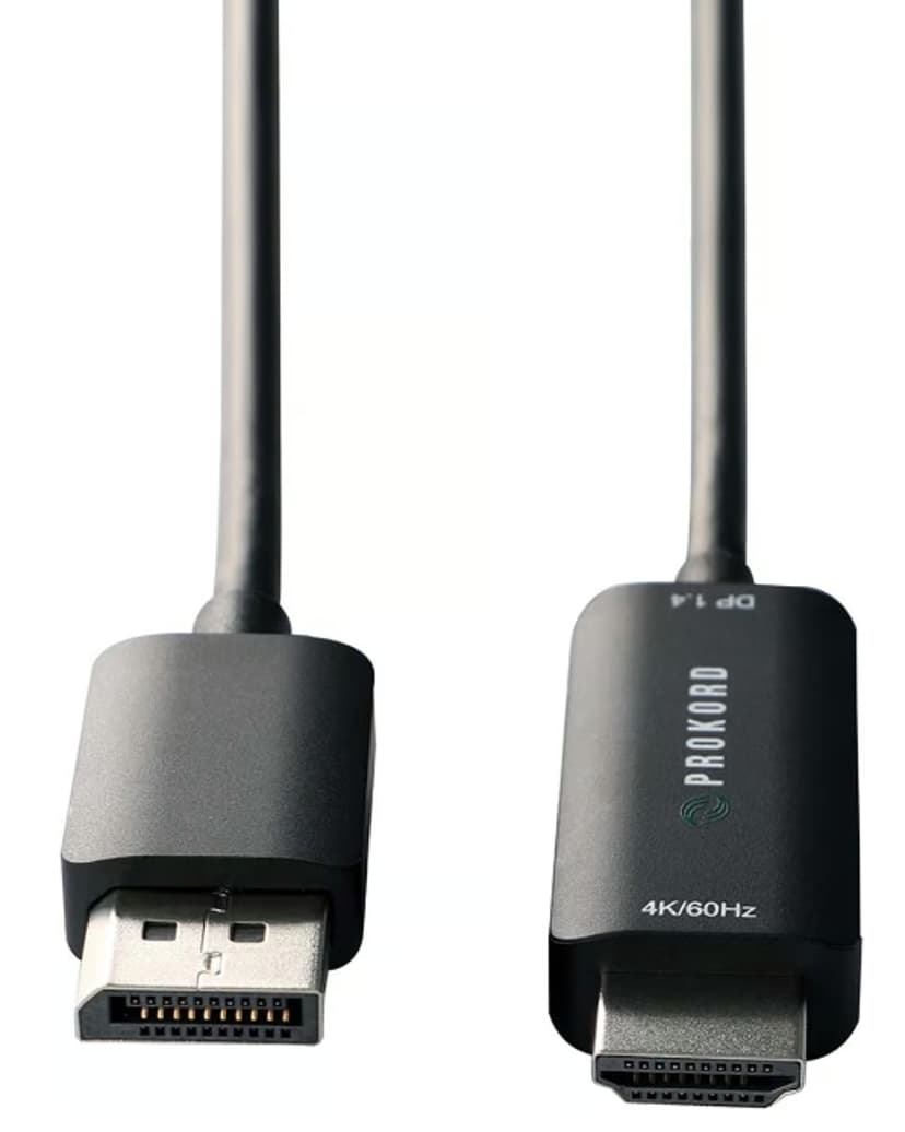 Prokord Cable Displayport - Hdmi 1.5m Black 4k@60hz 1.5m. DP HDMI Sort