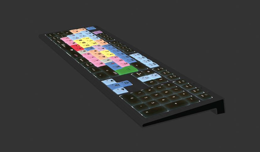 Logickeyboard LKB-MCOM4-A2M-UK tangentbord Spela USB QWERTY Engelsk Svart Kabel Engelsk