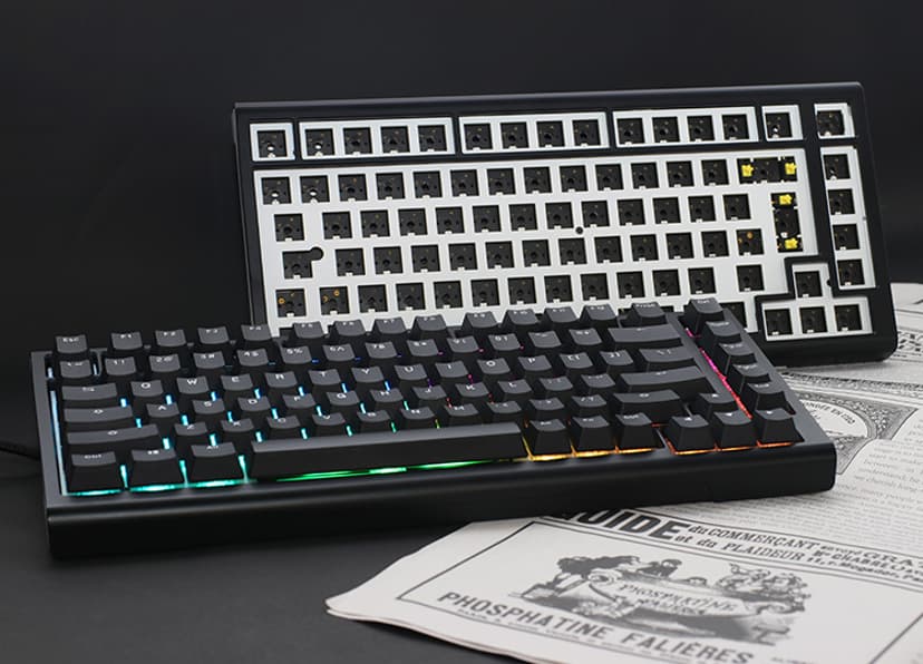 Ducky Tinker 75 Prebuilt Iso Black Mx Cherry Blue Kabel Cherry MX Blue Nordisk