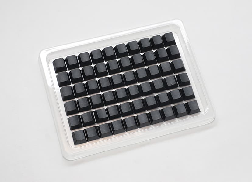 Ducky Blank 132 Keycap Set Cherry Profile Pbt Black