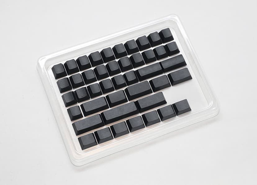 Ducky Blank 132 Keycap Set Cherry Profile Pbt Black