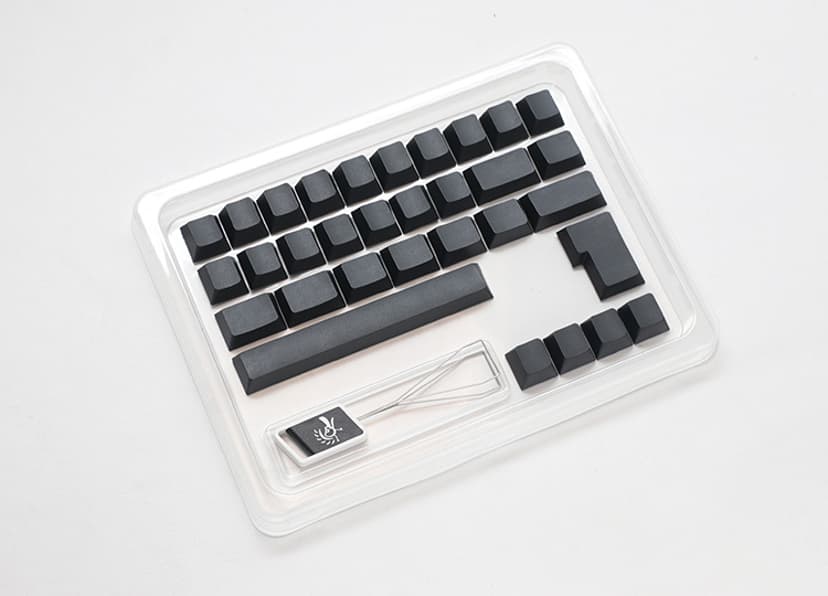 Ducky Blank 132 Keycap Set Cherry Profile Pbt Black