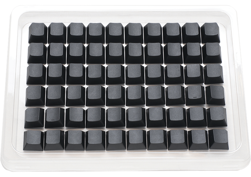 Ducky Blank 132 Keycap Set Cherry Profile Pbt Black