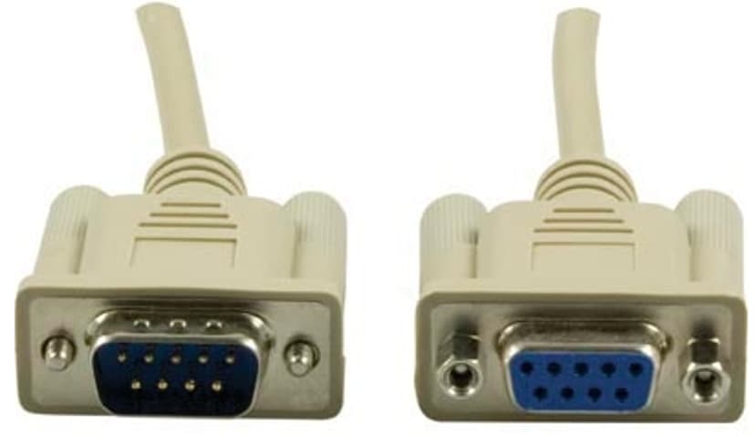 Deltaco Serial cable 5m DB9 DB9 Beige