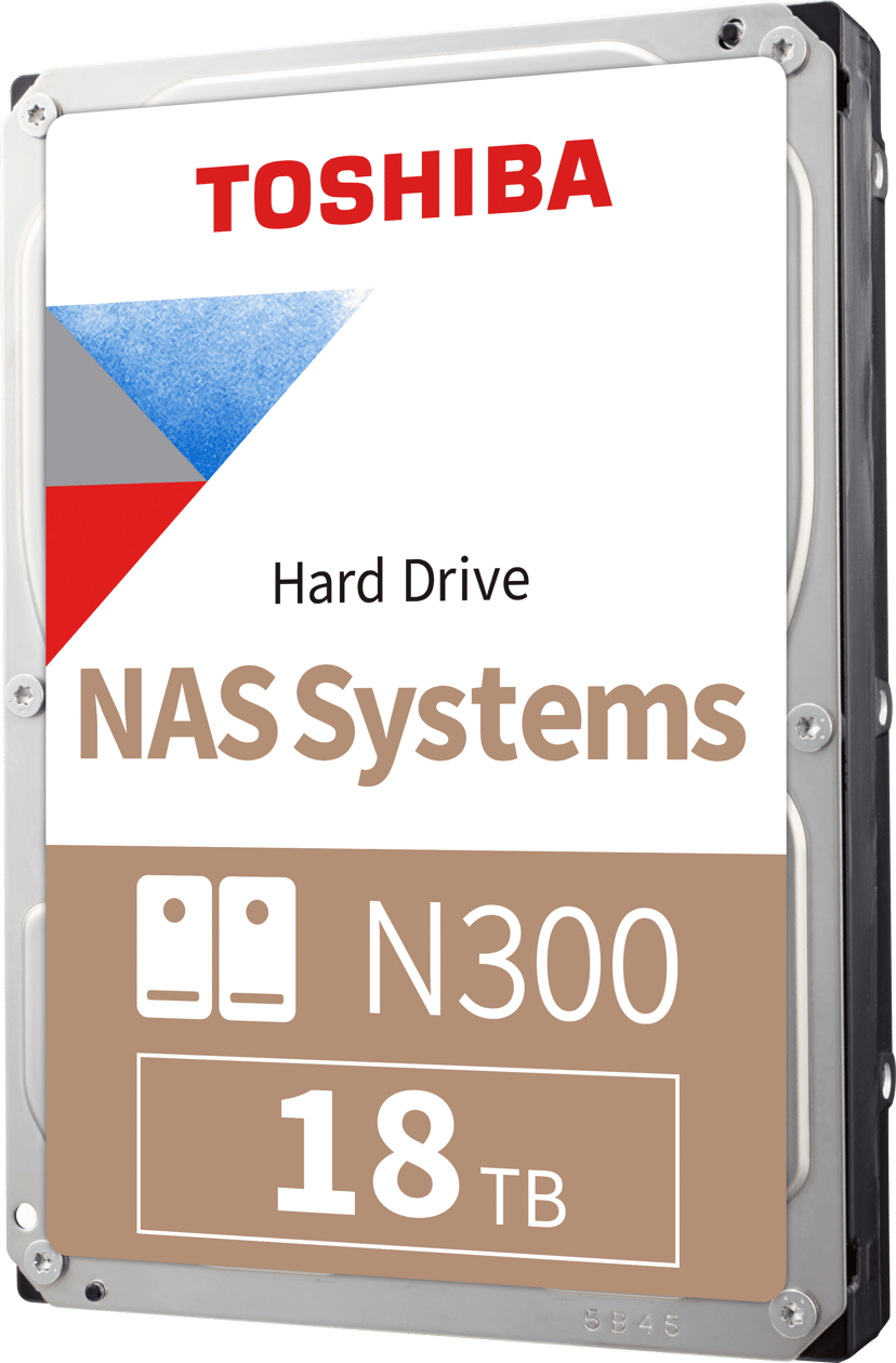 Toshiba N300 18TB BULK 3.5" 7200r/min SATA 6.0 Gbit/s Harddiskdriver