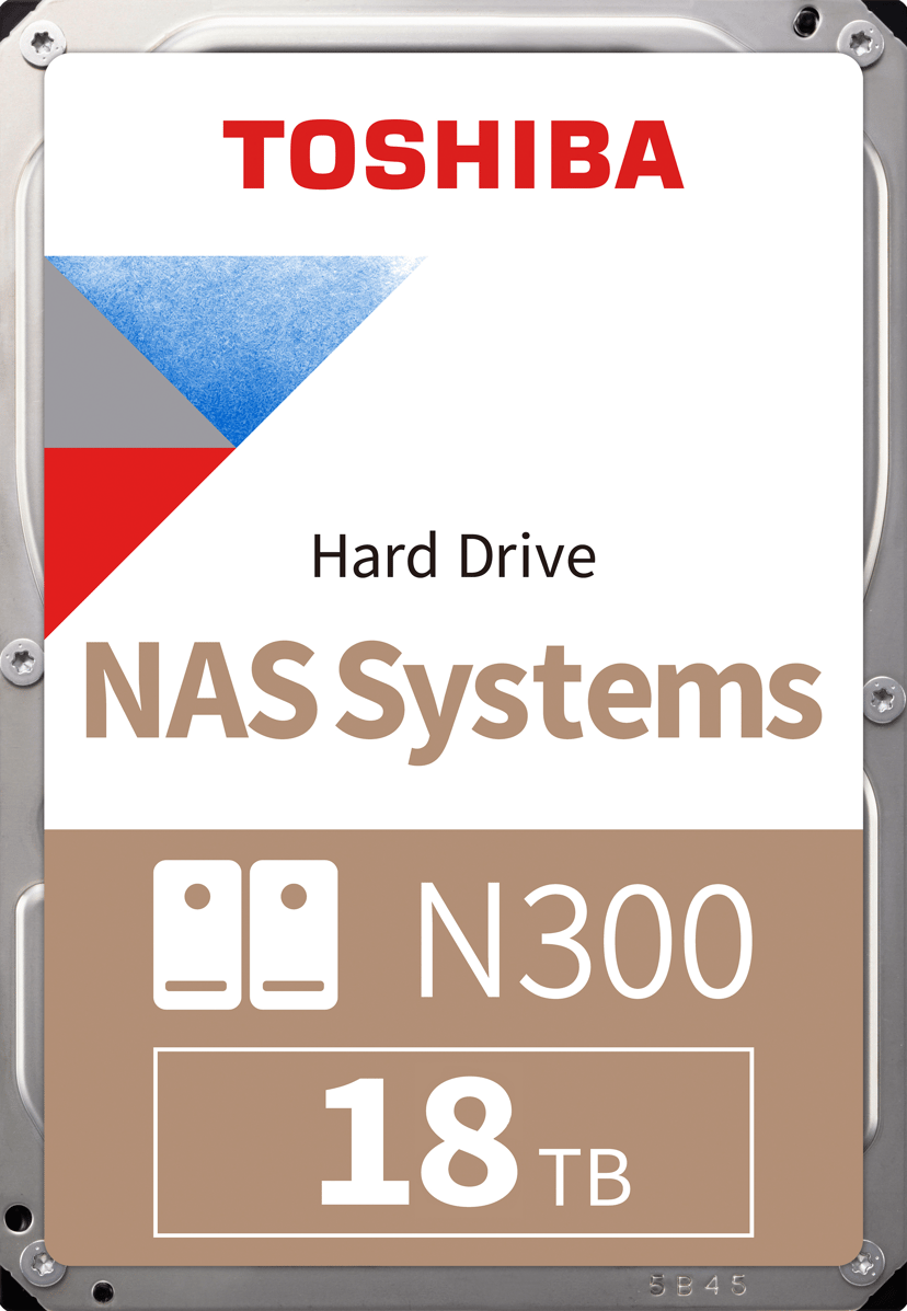 Toshiba N300 18TB BULK 3.5" 7200r/min SATA 6.0 Gbit/s Harddiskdriver