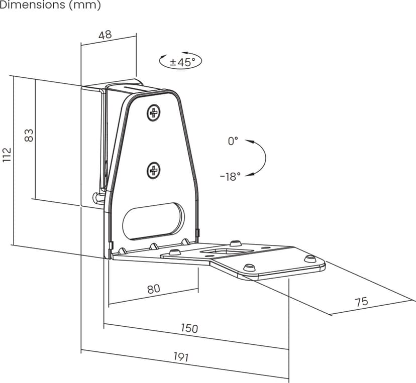 Prokord Seinäkiinnike SONOS ERA 300:lle