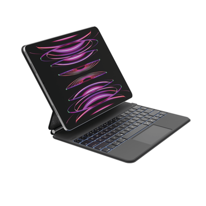 Belkin Pro hoes met toetsenbord en magnetische standaard voor iPad Pro 12,9” iPad Air 13" (2024), iPad Pro 12.9" 3rd gen, iPad Pro 12.9" 4th gen, iPad Pro 12.9" 5th gen, iPad Pro 12.9" 6th gen Zwart