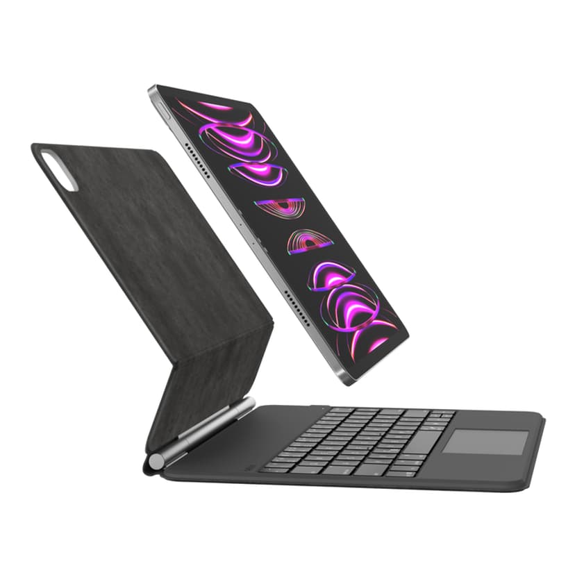 Belkin Pro hoes met toetsenbord en magnetische standaard voor iPad Pro 12,9” iPad Air 13" (2024), iPad Pro 12.9" 3rd gen, iPad Pro 12.9" 4th gen, iPad Pro 12.9" 5th gen, iPad Pro 12.9" 6th gen Zwart