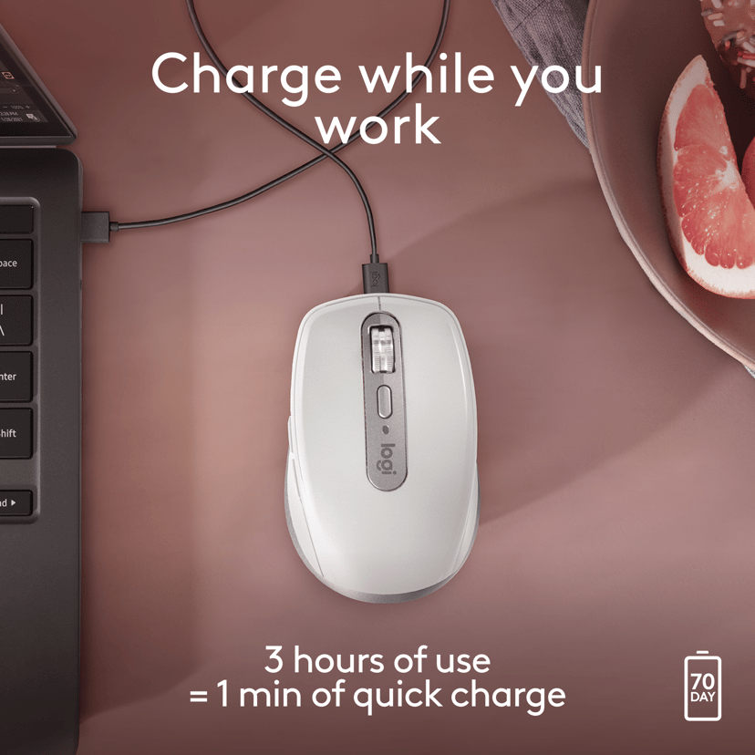 Logitech MX Anywhere 3S for Mac Bluetooth Mus Grå