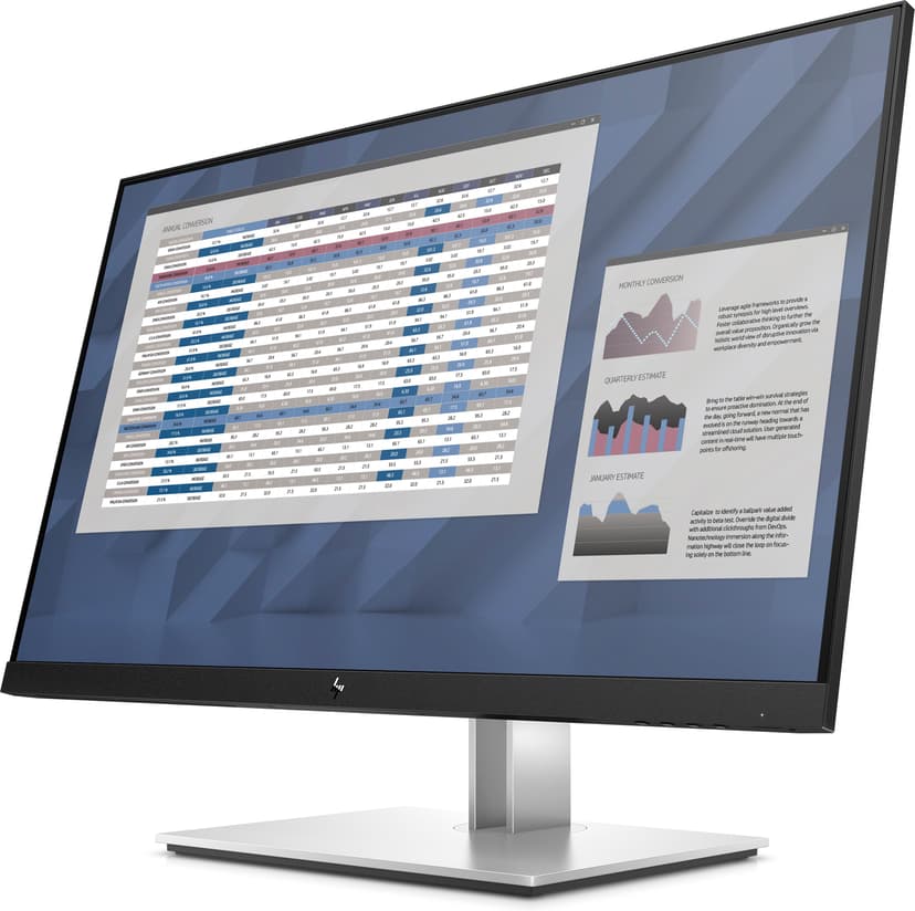 HP E-Series E27 G4 tietokoneen litteä näyttö 68,6 cm (27") 1920 x 1080 pikseliä Full HD LED musta 27" 1920 × 1080pixels IPS 16:9 60Hz