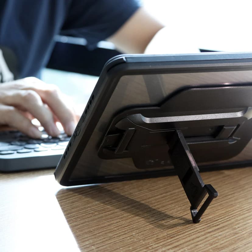 Armor-X Vattentätt, stöt- och dammsäkert fodral med handrem och kickstand iPad Air 11" (2024), iPad Air 11" (2025) Svart