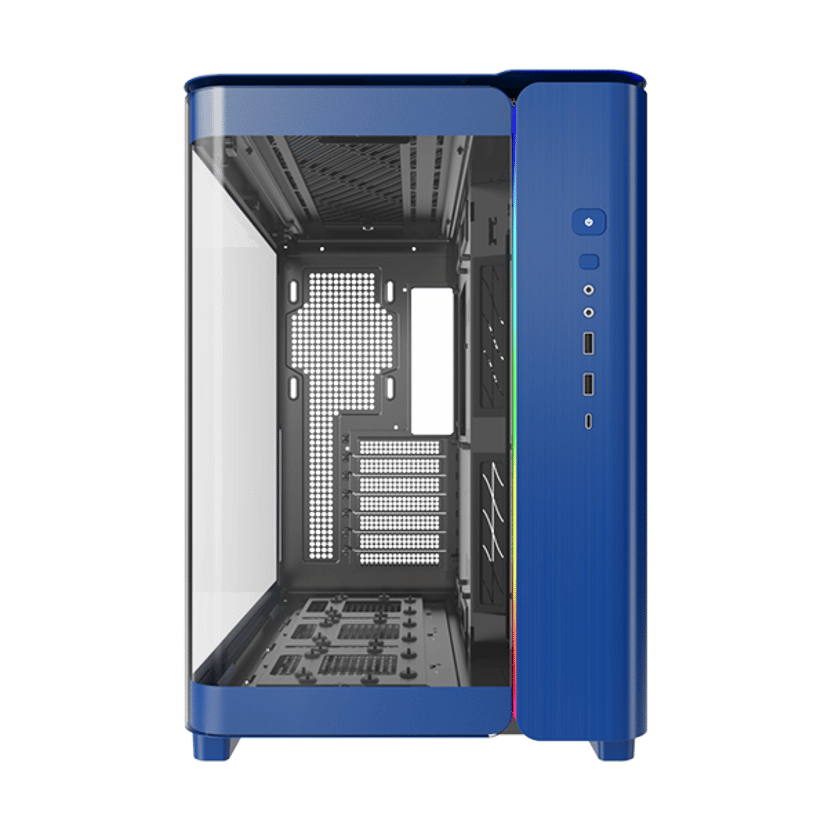 Montech King 95 Curved Glass Midi Tower Blå