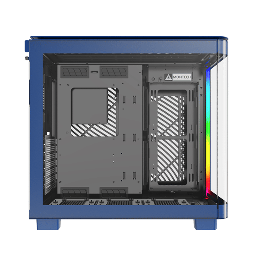 Montech King 95 Curved Glass Midi Tower Blå
