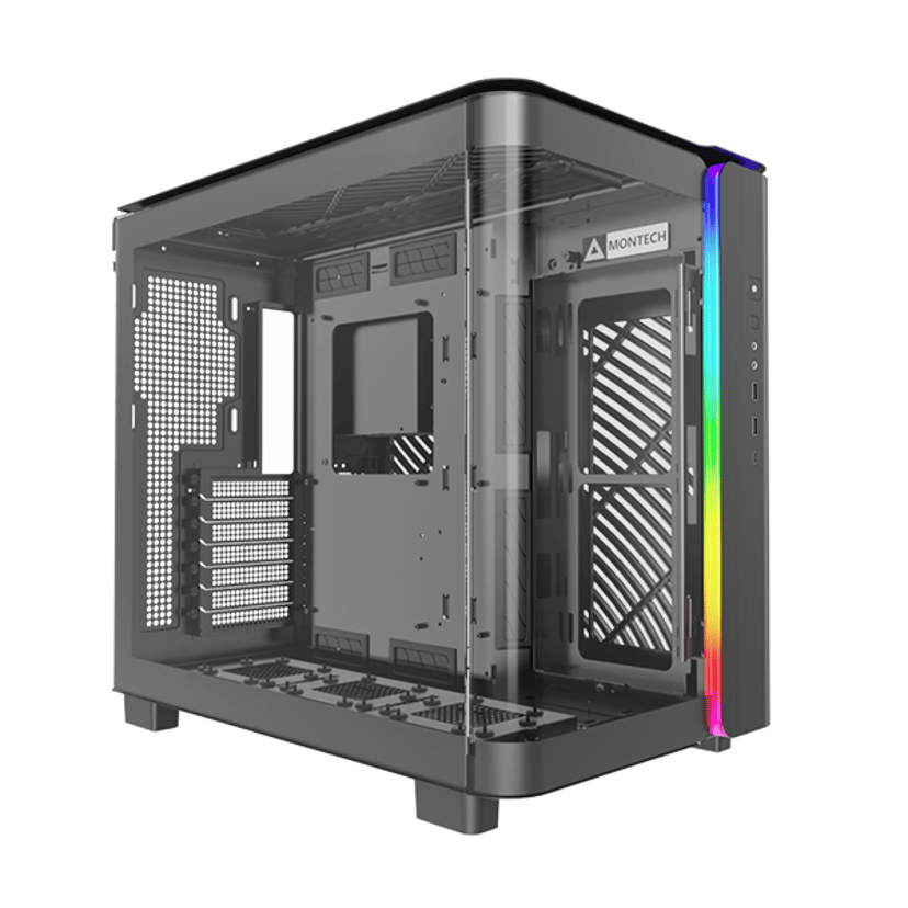 Montech King 95 Curved Glass Midi Tower Sort
