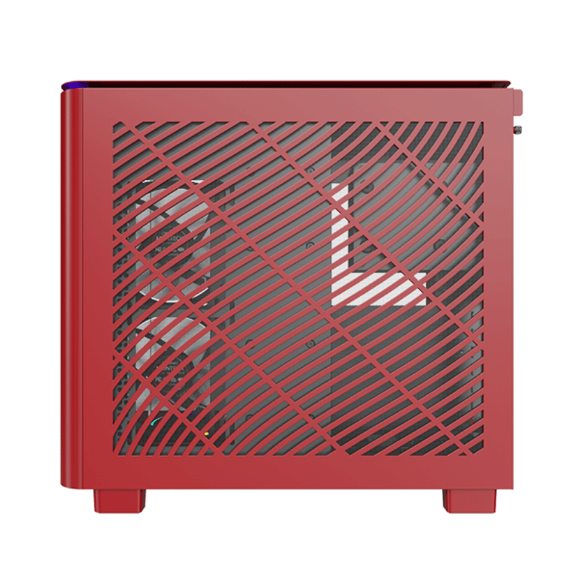 Montech King 95 Pro Curved Glass 6x ARGB +HUB Midi Tower Punainen