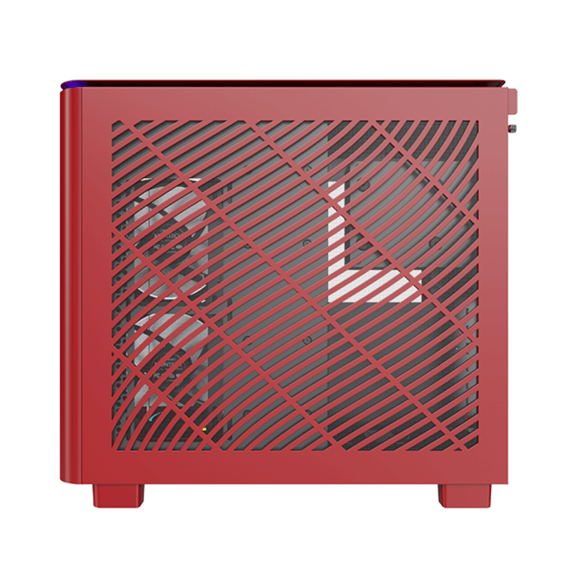 Montech King 95 Pro Curved Glass 6x ARGB +HUB Midi Tower Röd