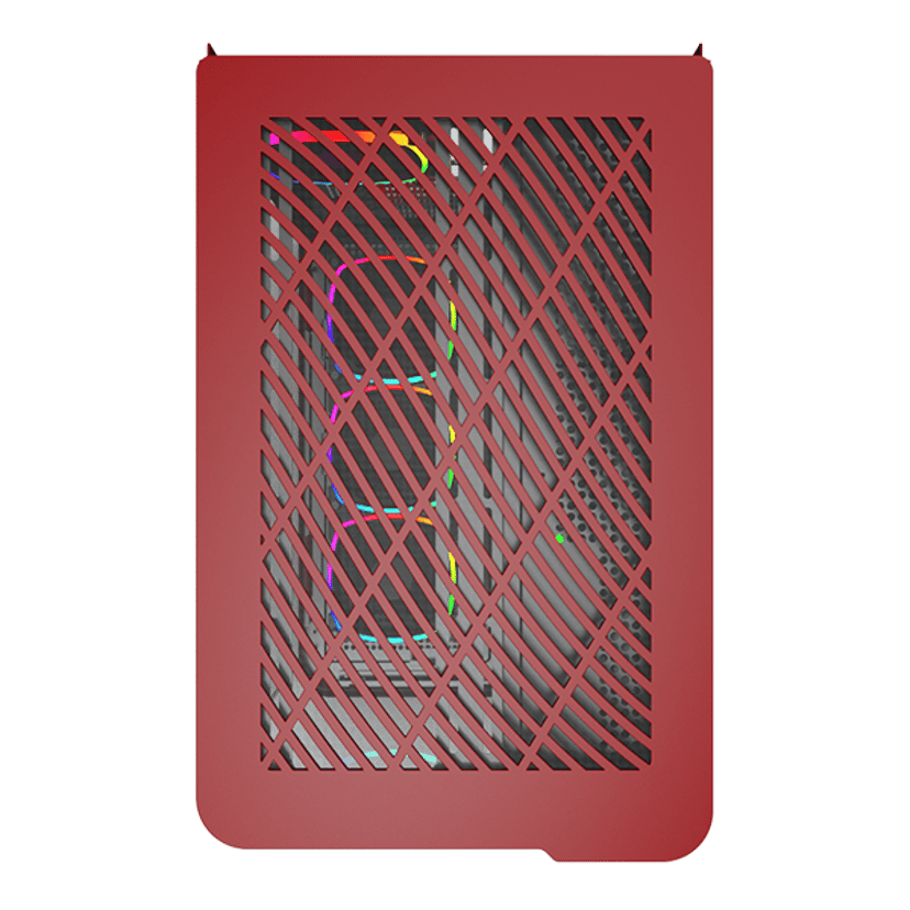 Montech King 95 Pro Curved Glass 6x ARGB +HUB Midi Tower Punainen