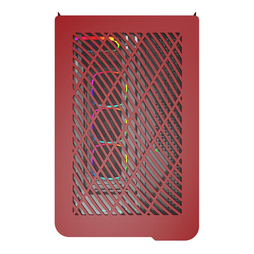 Montech King 95 Pro Curved Glass 6x ARGB +HUB Midi Tower Rød