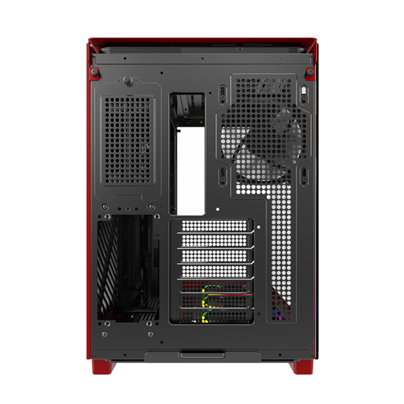 Montech King 95 Pro Curved Glass 6x ARGB +HUB Midi Tower Rød