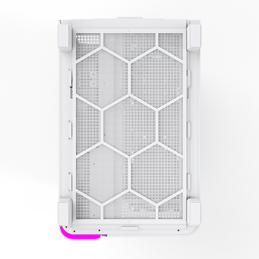 Montech King 95 Pro Curved Glass 6x ARGB +HUB Midi Tower Valkoinen