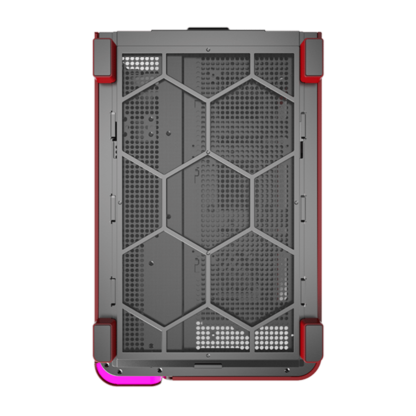 Montech King 95 Curved Glass Midi Tower Rød