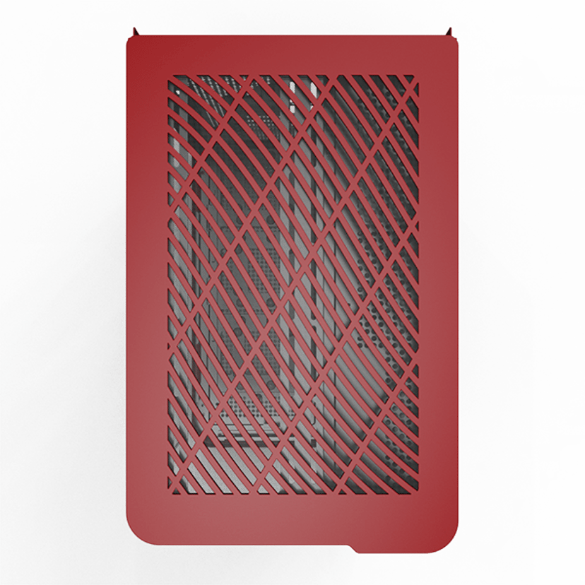Montech King 95 Curved Glass Midi Tower Rød