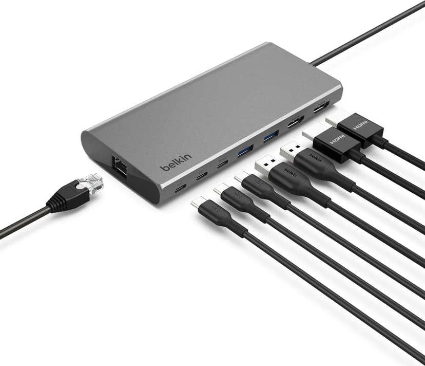 Belkin Universal USB-C 8-in-1 Dual Display Core Hub USB 3.2 Gen 1 (3.1 Gen 1) Type-C