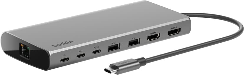 Belkin Universal USB-C 8-in-1 Dual Display Core Hub USB 3.2 Gen 1 (3.1 Gen 1) Type-C