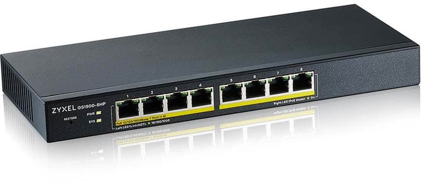 Zyxel GS1900-8HP 8-Port PoE 70W Switch