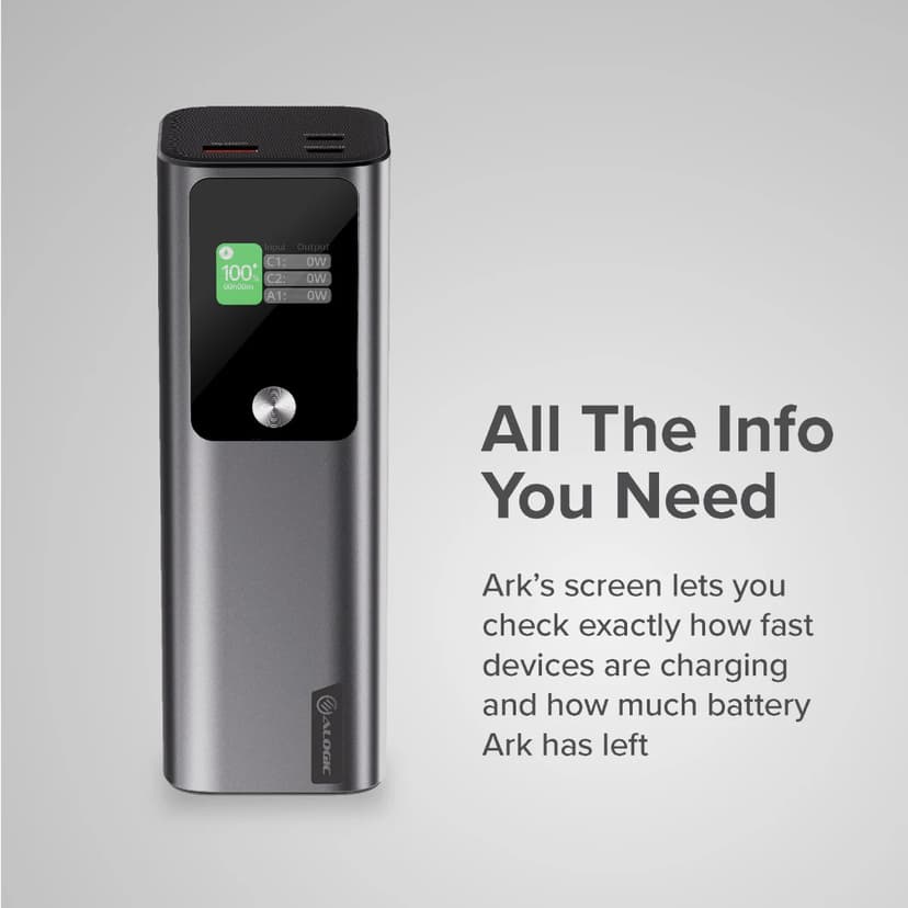 Alogic Ark Powerbank 140W 27000mAh Silver