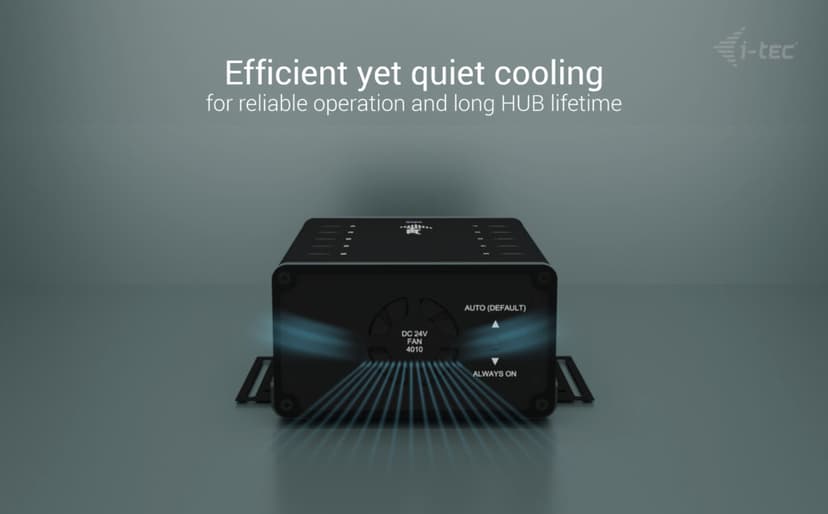 I-Tec USB-C x10 Charging 15W/Port + data HUB Svart