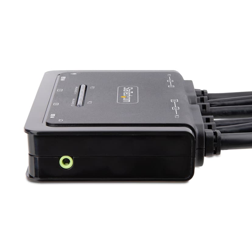 Startech 2-poorts Dual-Display DisplayPort KVM-switch 4K Geïntegreerde kabels van 1,5 m
