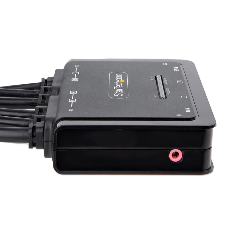 Startech 2-Port Dual-Display HDMI KVM Switch 4K Integrerede 1,5 m kabler