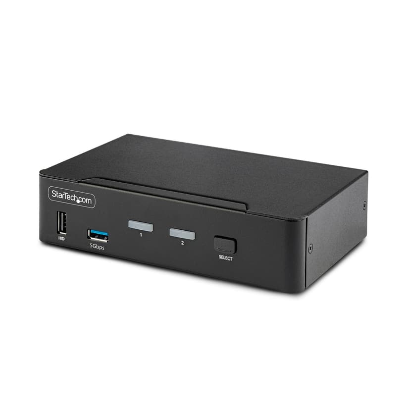 Startech 2-Porter Displayport KVM-bryter 8K med USB og Audio