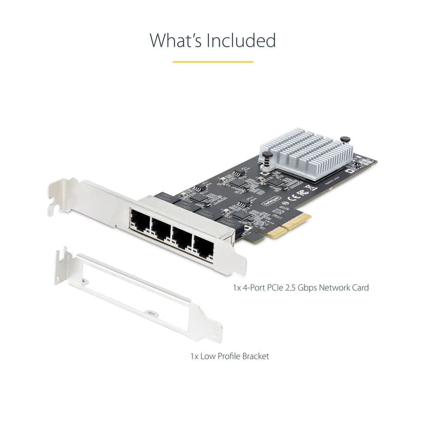 Startech 4-Port 2.5G PCIe Ethernet Adapter (Intel I225-V)