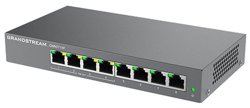 Grandstream GWN7711P 8-Port PoE 60W Managed Switch