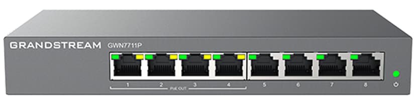 Grandstream GWN7711P 8-Port PoE 60W Managed Switch