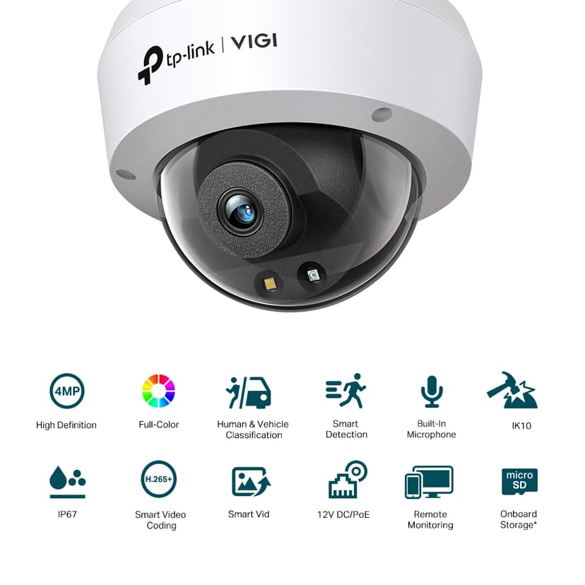 TP-Link Vigi C240 2.8mm 4MP Color Dome Network Camera